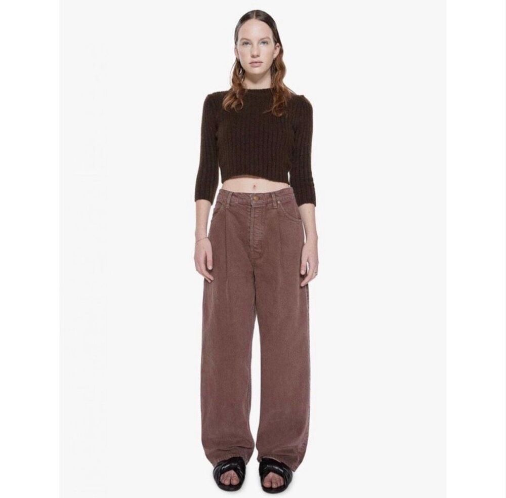 MOTHER SNACKS! The Pleated Fun Dip Puddle Jean 34